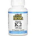 Вітамін К2 Natural Factors Vitamin K2, 120 мкг 60 вегетаріанських капсул