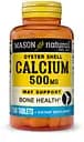 Витамины и минералы Mason Natural Calcium 500 mg Oyster Shell, 100 капсул