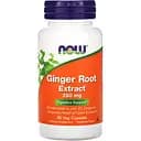 Натуральная добавка Now Ginger Root 250 mg 90 вегакапсул
