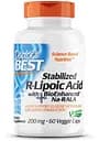 Натуральна добавка Doctor's Best Stabilized R-Lipoic Acid 200 mg, 60 вегакапсул