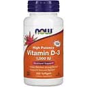 Витамины и минералы Now Vitamin D3 1000 IU 360 капсул