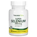 Селен із Вітаміном Е Nature's Plus Super Selenium with Vitamin E 200 мкг 90 таблеток