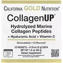 Морський гідролізований Колаген + Гіалуронова кислота + Вітамін C California Gold Nutrition 10 шт x 5 г