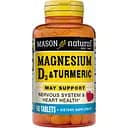 Магний Mason Natural с витамином D3 и куркумой 60 таблеток