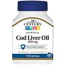 Жирні кислоти 21st Century Norwegian Cod Liver Oil 110 капсул