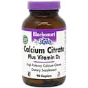 Витамины и минералы Bluebonnet Calcium Citrate plus Vitamin D3 90 каплет