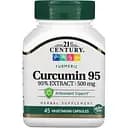 Натуральна добавка 21st Century Curcumin 95, 500 mg 45 вегакапсул