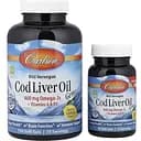 Жир з печінки тріски Carlson Cod Liver Oil Lemon смак лимона 150+30 желатинових капсул