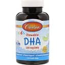 Рыбий жир DHA для детей Carlson Kid's Chewable вкус апельсина 120 желатиновых капсул