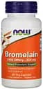 Натуральная добавка NOW Bromelain 500 mg, 60 вегакапсул