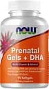 Витамины и минералы NOW Prenatal Gels with DHA, 90 капсул