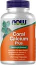 Вітаміни та мінерали NOW Coral Calcium Plus, 250 вегакапсул