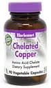 Витамины и минералы Bluebonnet Albion Chelated Copper, 90 вегакапсул