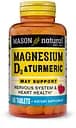 Вітаміни та мінерали Mason Natural Magnesium & Vitamin D3 With Turmeric, 60 таблеток
