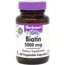 Вітаміни та мінерали Bluebonnet Nutrition Biotin 5000 мг 60 вегакапсул
