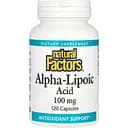 Альфа-ліпоєва кислота Natural Factors Alpha-Lipoic Acid 100 мг 120 капсул