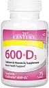 Витамины и минералы 21st Century Calcium 600 + D3, 75 каплет