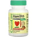 DHA для детей ChildLife Algae DHA with Vitamin A & Lutein со вкусом ягод 60 шт. (CDL16550)