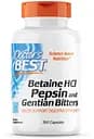 Натуральная добавка Doctor's Best Betaine HCL Pepsin and Gentian Bitters, 360 капсул