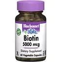Витамин B7 Bluebonnet Nutrition Biotin 5000 мкг 60 вегетарианских капсул