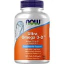 Жирні кислоти Now Ultra Omega-3-D 180 капсул