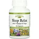 Комплекс для сна и расслабления Natural Factors Sleep Relax with Valerian & Hops 90 капсул
