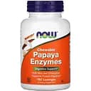 Натуральна добавка Now Papaya Enzymes 180 жувальних таблеток