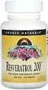 Натуральна добавка Source Naturals Resveratrol 200 mg, 60 таблеток