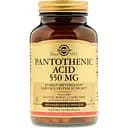 Пантотенова кислота Solgar Pantothenic Acid 550 мг 100 вегетаріанських капсул