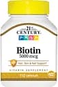 Витамины и минералы 21st Century Biotin 5000 mcg, 110 таблеток