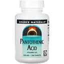 Витамины и минералы Source Naturals Pantothenic Acid 100 мг 250 таблеток