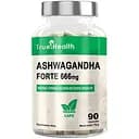 Екстракт кореня ашваганди True Health Ashwagandha Forte 666 mg, 90 вегакапсул для боротьби зі стресом