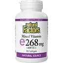 Вітаміни Natural Factors Mixed Vitamin E 268 мг 90 капсул