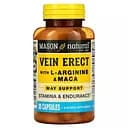 Підтримка чоловічої сили з L-аргініном та макою Mason Natural Vein Erect with L-Arginine & Maca 80 капсул