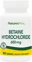 Натуральная добавка Natures Plus Betaine Hydrochloride 600 mg, 90 таблеток