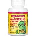 Магний цитрат для детей Natural Factors Magnesium Citrate вкус жевательной резинки 50 мг 60 жевательных таблеток