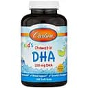 Риб'ячий жир для дітей Carlson Labs Kids Chewable DHA 100 мг 180 капсул смак апельсина (CAR-15720)