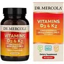 Вітаміни та мінерали Dr. Mercola Vitamins D3 & K2 5000 IU 90 капсул
