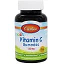 Вітамін С для дітей Carlson зі смаком апельсина 125 мг 60 жувальних цукерок