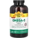 Омега 3 Country Life 1000 мг 300 капсул