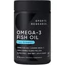 Рыбий жир Sport Research Omega-3 Fish Oil 1250 mg Triple Strength, 90 капсул