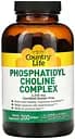 Вітаміни та мінерали Country Life Phosphatidyl Choline Complex, 200 капсул