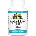 Альфа-ліпоєва кислота Natural Factors Alpha-Lipoic Acid 100 mg, 60 капсул для антиоксидантного захисту