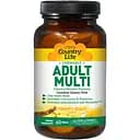 Витаминно-минеральный комплекс Country Life Мультивитамины Вкус Ананаса Adult Multi 60 жевательных таблеток