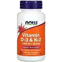 Витамины и минералы Now Vitamin D3 & K2 120 вегакапсул