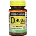 Вітамін D3 Mason Natural 10 мкг 100 капсул