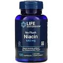 Ніацин (Вітамін В3) Life Extension No Flush Niacin 640 мг 100 капсул