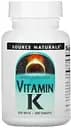 Витамины и минералы Source Naturals Vitamin K 500 mcg, 200 таблеток