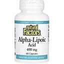 Альфа-липоевая кислота Natural Factors Alpha-Lipoic Acid 400 мг 60 капсул