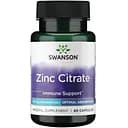 Витамины и минералы Swanson Zinc Citrate 50 мг 60 капсул